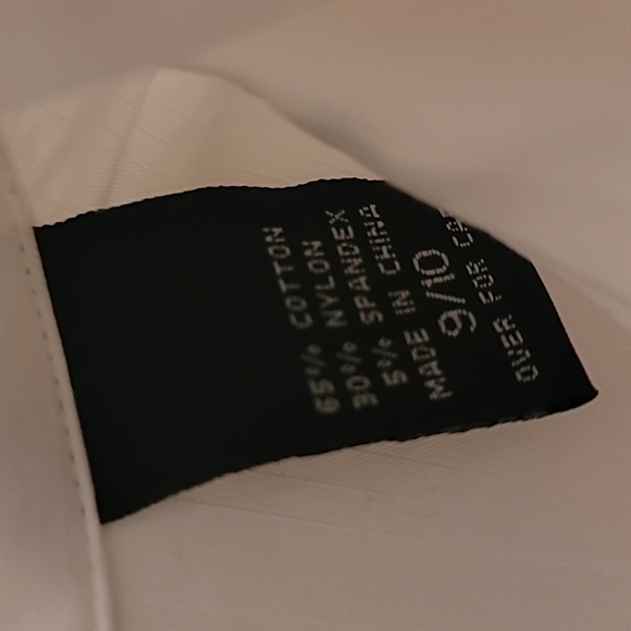 NWOT HTF  Express Stretch White Blouse with Tiny Rhinestone Buttons Seasonless - Picture 6 of 7